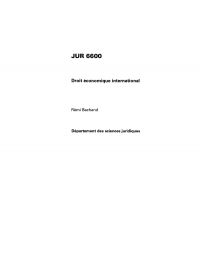 JUR 6600, Droit économique international