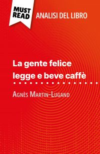 La gente felice legge e beve caffè