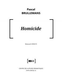 Homicide (version recueil du CEAD)