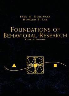 Foundations of Behavioral Research