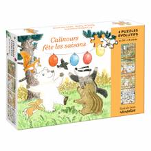 Calinours fête les saisons - 4 puzzles évolutifs