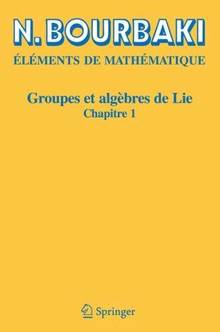 Groupes et algebre de Lie chapitre 1