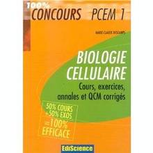 Biologie cellulaire : Cours, exercices, annales et QCM corrigés