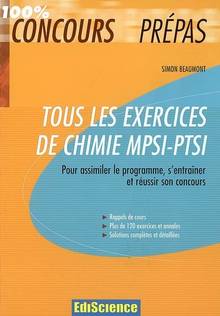 Tous les exercices de chimie MPSI-PTSI : Pour assimiler le progra