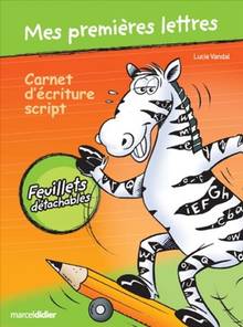 Mes premieres lettres : carnet d'écriture script feuillets détach