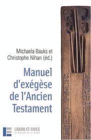 Manuel d'exégèse de l'Ancien Testament