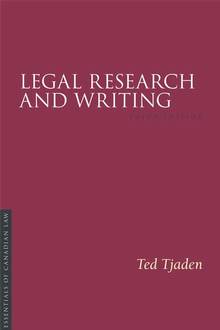 Legal Research and Writing 3e edition