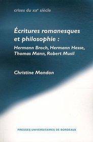 Écritures romanesques et philosophie : Hermann Broch, Hermann Hes