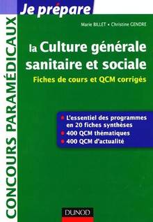 Culture générale sanitaire et sociale : Fiches de cours et QCM co