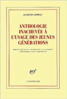 Anthologie inachevée à l'usage des jeunes générations