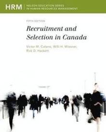 Recruitment and Selection in  Canada : 5 édition