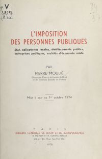 L'Imposition des personnes publiques