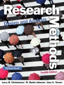 Research Methods, Design, and Analysis 