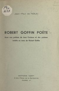 Robert Goffin, poète