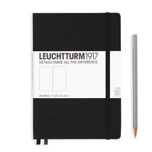 Carnet pages blanches rigide noir (A5 - Moyen) Leuchtturm 311333