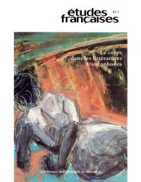 Études françaises. Volume 41, numéro 2, 2005