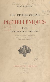 Les civilisations préhelléniques dans le bassin de la mer Égée