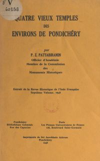 Quatre vieux temples des environs de Pondichéry