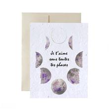 Carte de souhait - Cycle lunaire - FlowerInk