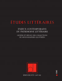 Études littéraires, vol. 50.1, printemps 2021