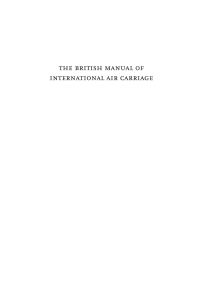 British Manual of International Air Carriage