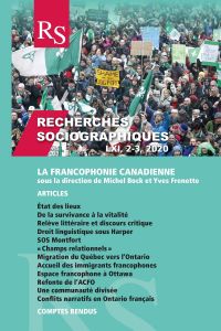 Recherches sociographiques. Vol. 61, no 2-3