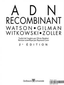 ADN recombinant 2e éd.